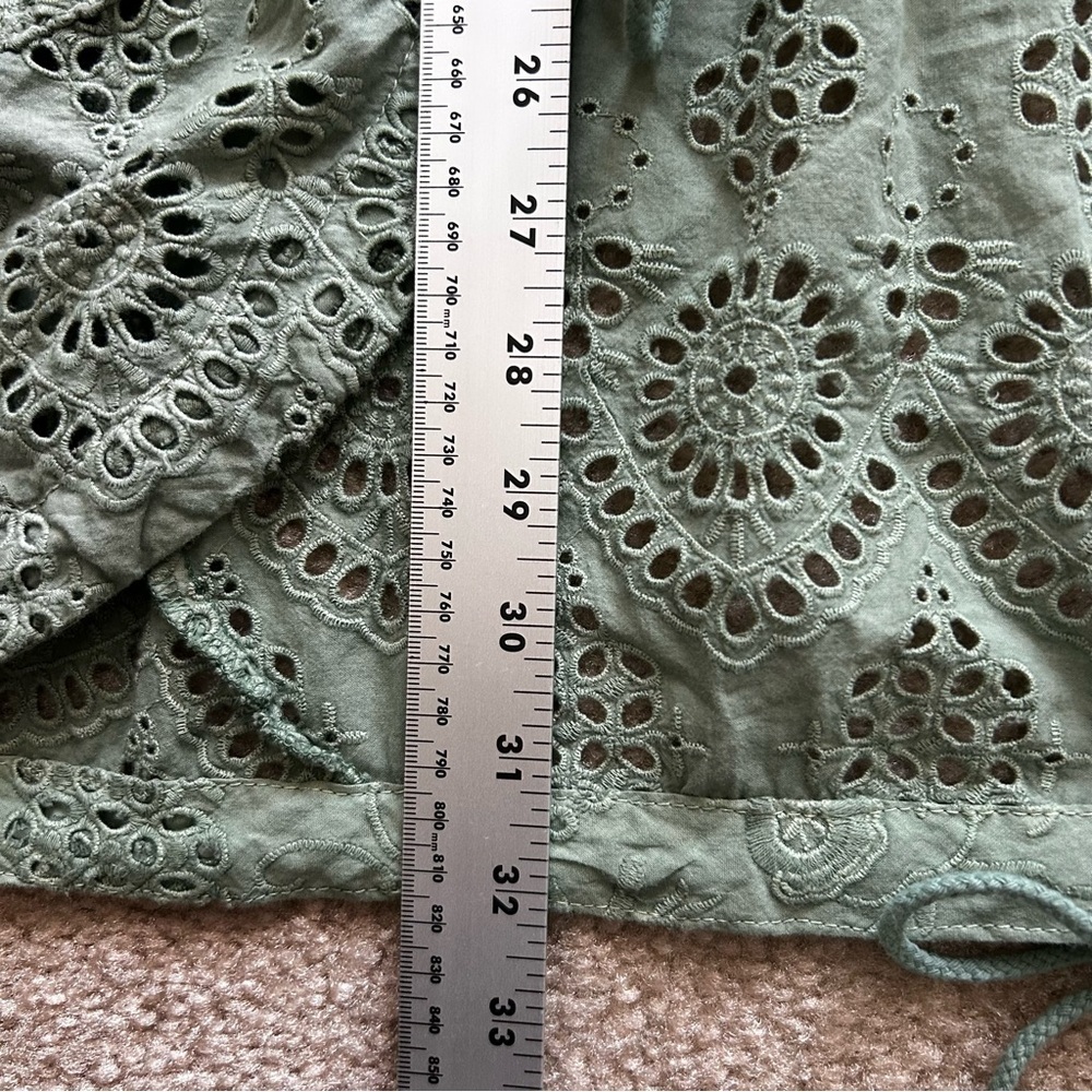 Sundance Sage Green Moonlight Eyelet Cardigan - Picture 9 of 9